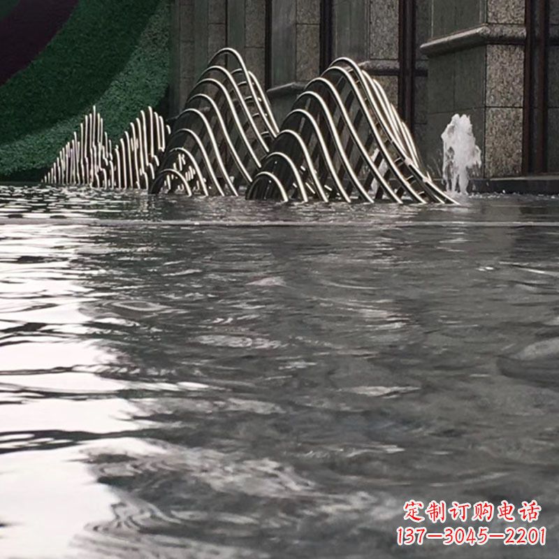 龙岩水池水景假山不锈钢