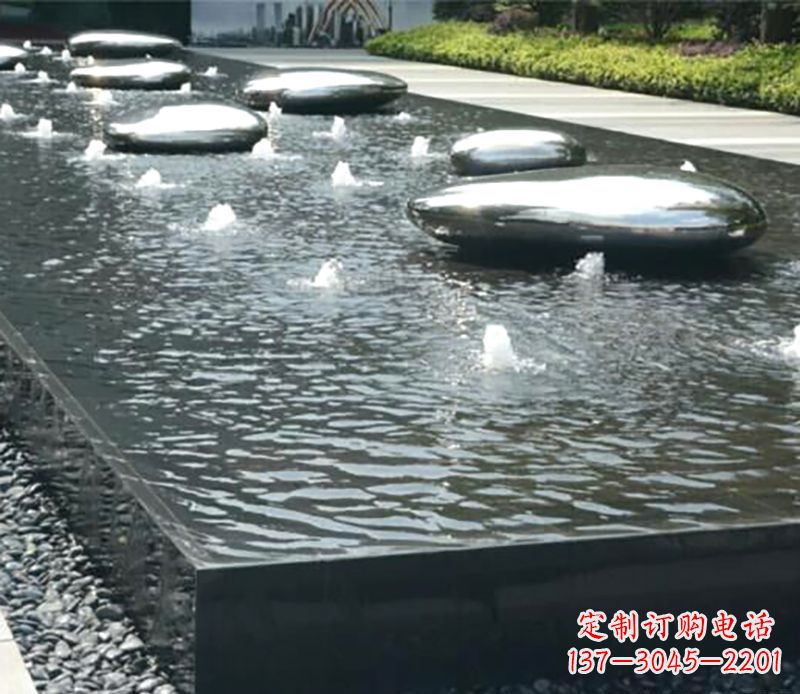 龙岩水滴水池不锈钢雕塑