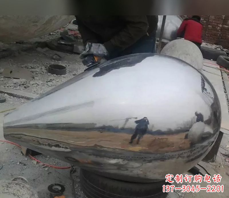 龙岩水滴不锈钢商场雕塑
