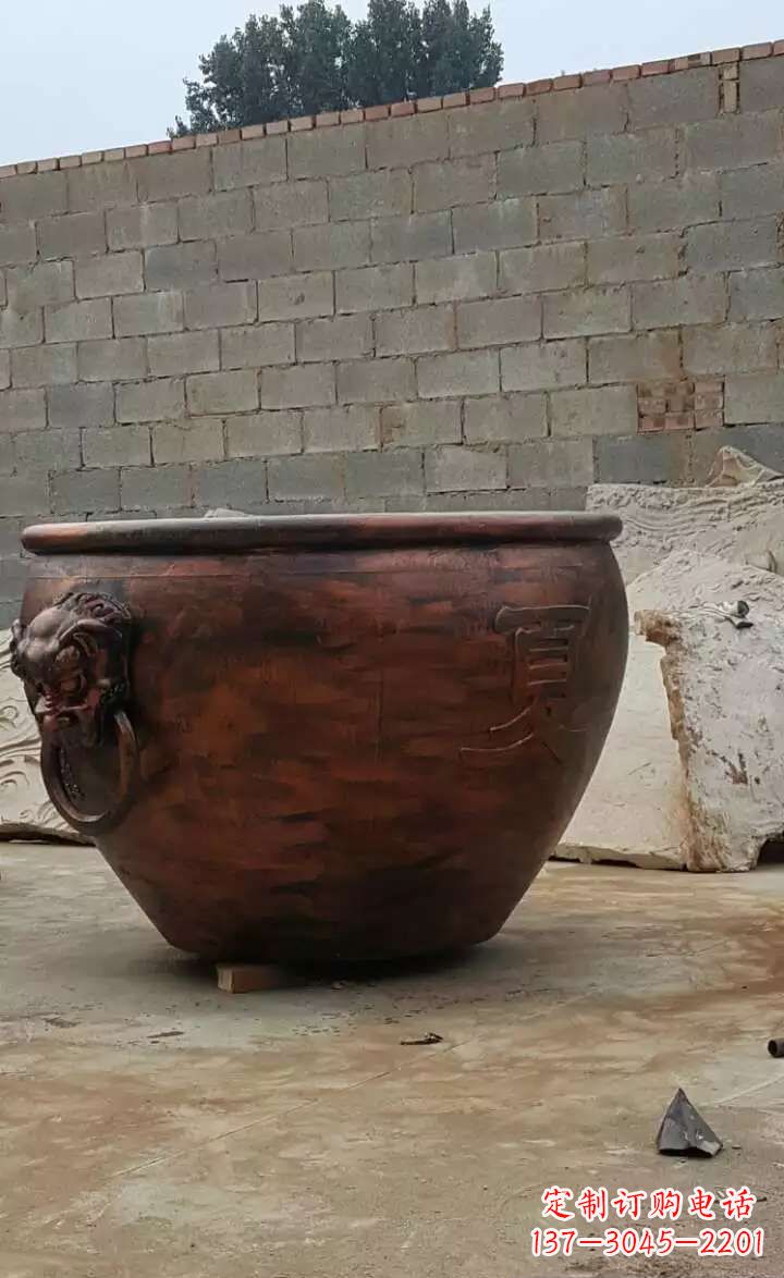 龙岩水缸铜雕