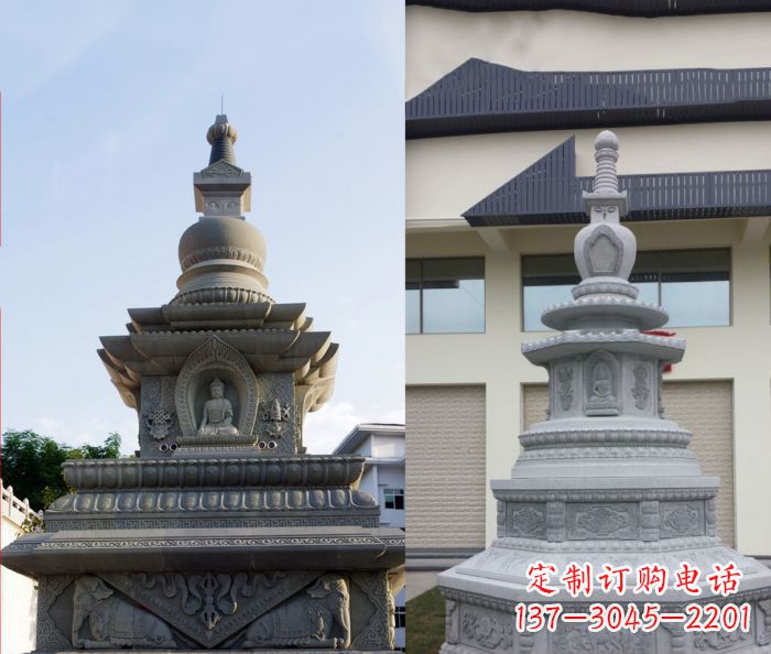 龙岩寺庙景观舍利塔石雕 (3)