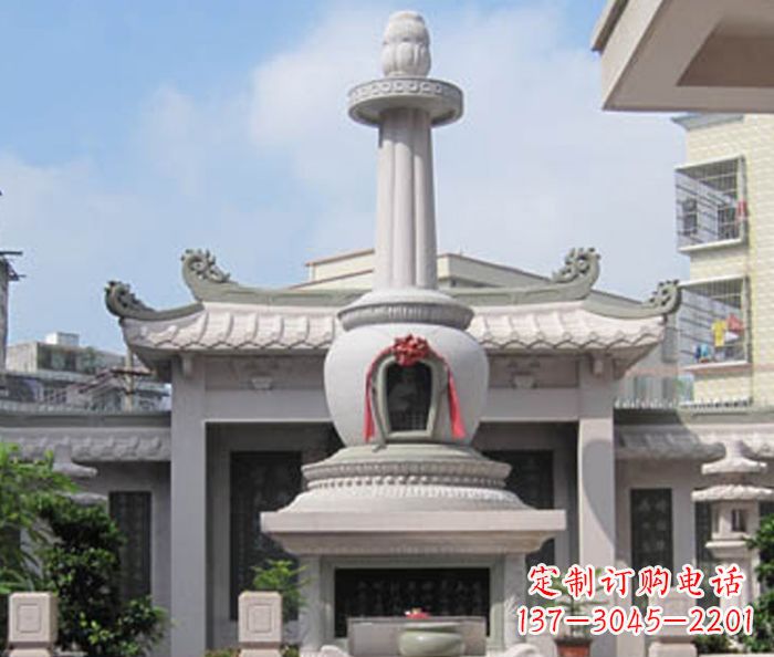 龙岩寺庙景观舍利塔石雕 (4)