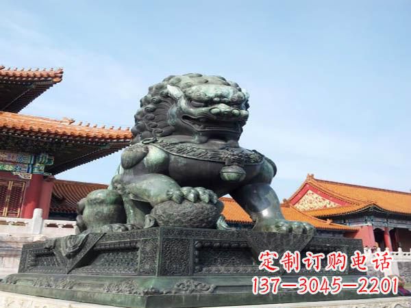 龙岩寺庙青铜狮子