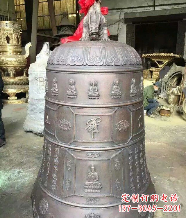 龙岩寺庙铜雕钟铸铜钟雕塑