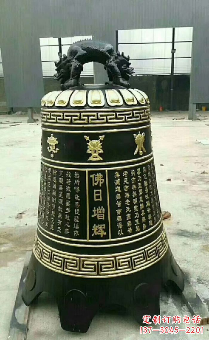 龙岩寺庙铜钟雕塑 (6)