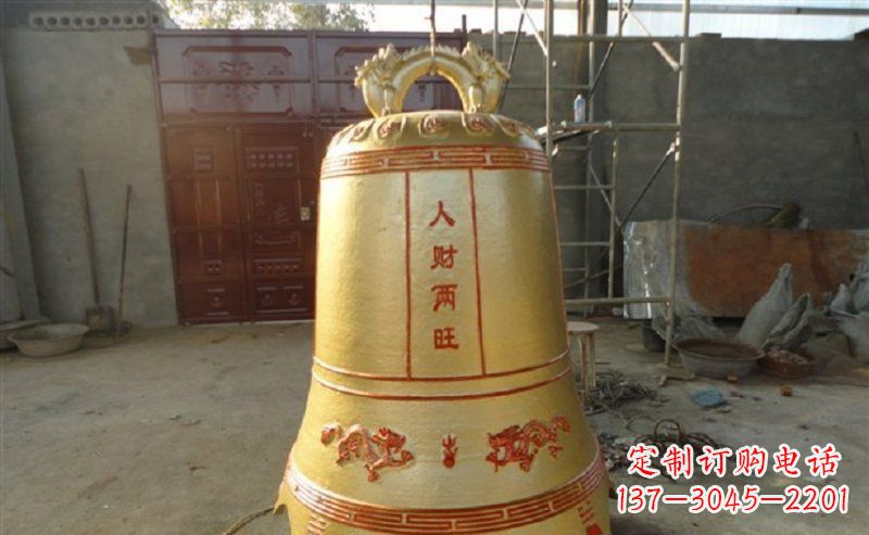 龙岩寺庙铸铜钟雕塑