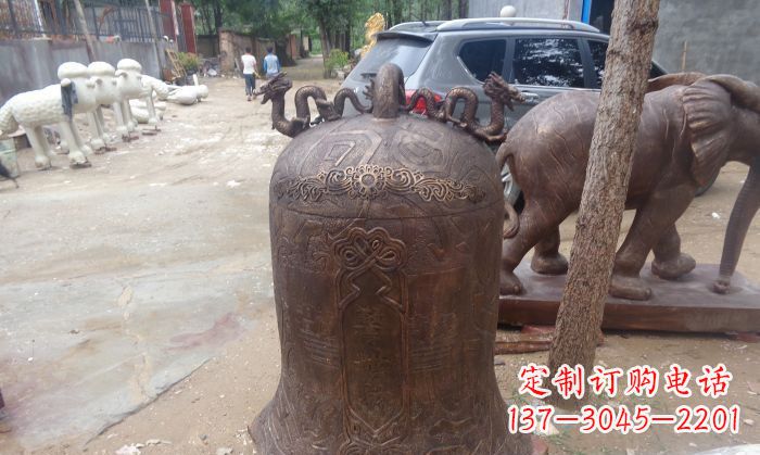龙岩寺庙铸铜钟铜雕 (3)
