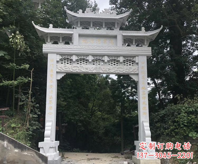 龙岩寺院牌坊石雕