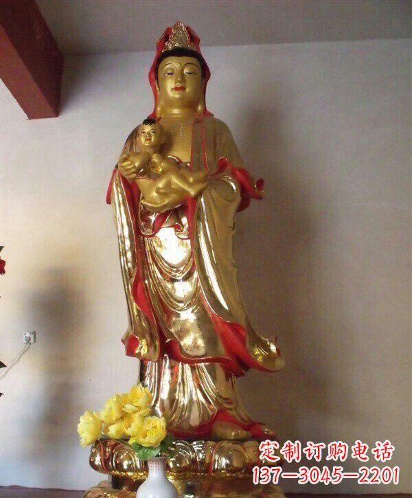 龙岩送子观音铜雕 (2)
