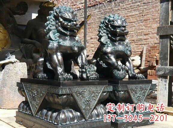 龙岩天安门狮子铜雕塑