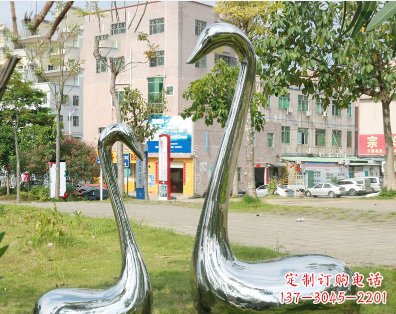 龙岩天鹅抽象不锈钢雕塑112