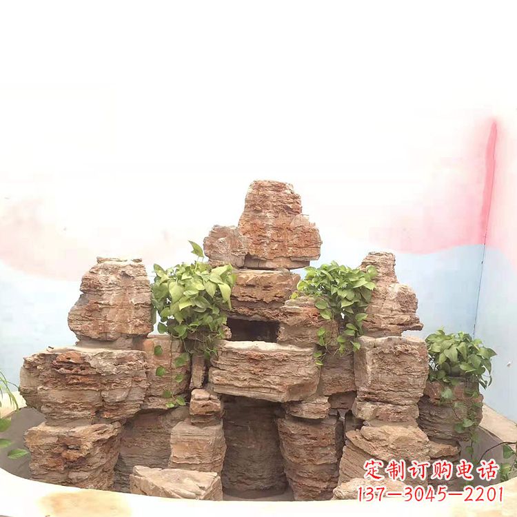 龙岩庭院园林假山鱼池