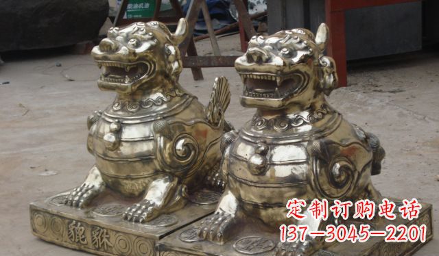龙岩庭院招财貔貅动物铜雕