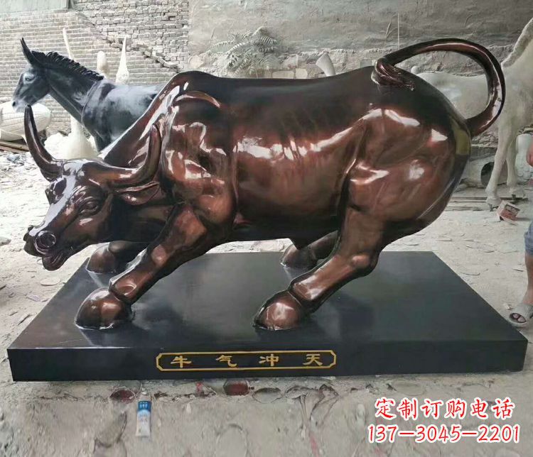 龙岩铜雕城市牛气冲天