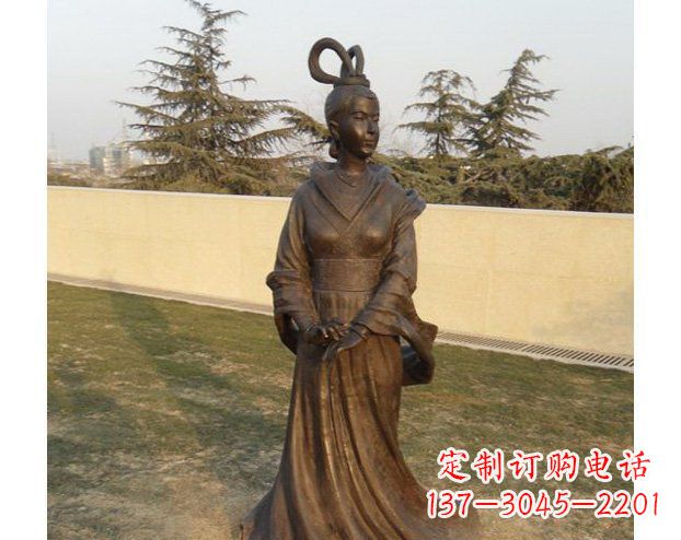 龙岩铜雕古代美女人物雕塑