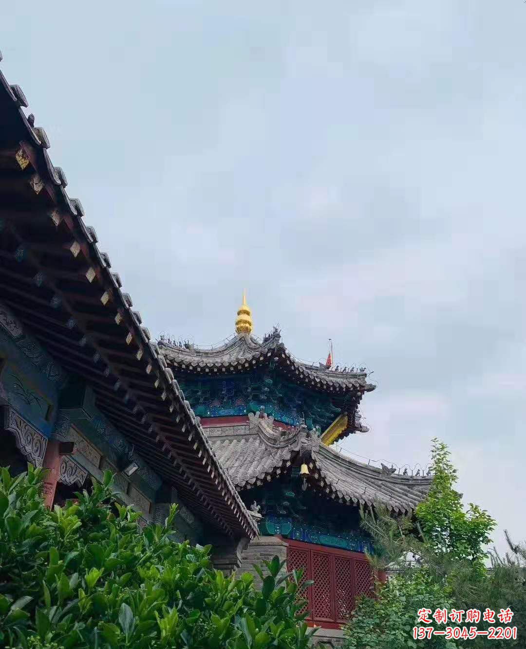 龙岩铜雕葫芦塔顶寺庙摆件 