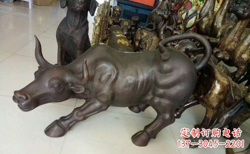龙岩铜雕牛广场动物景观摆件 (5)