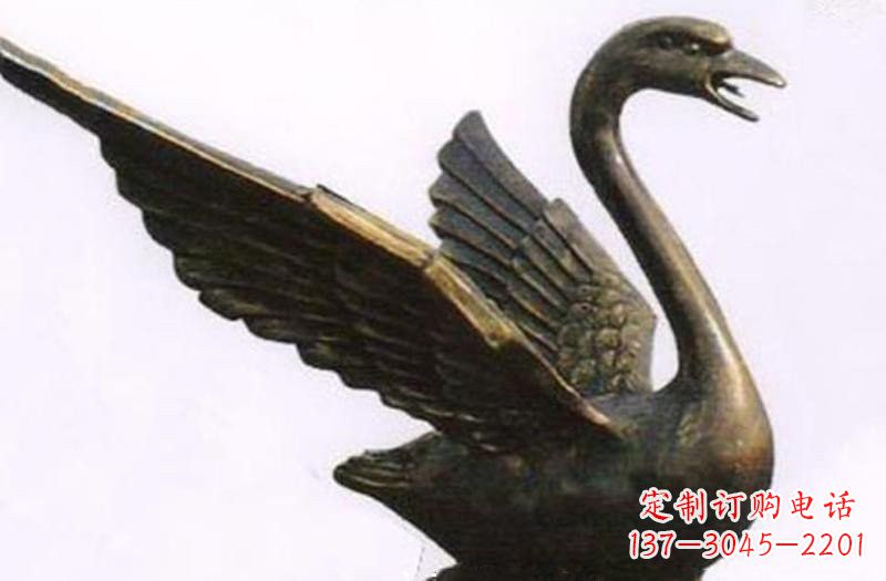龙岩铜雕喷水天鹅公园动物雕塑
