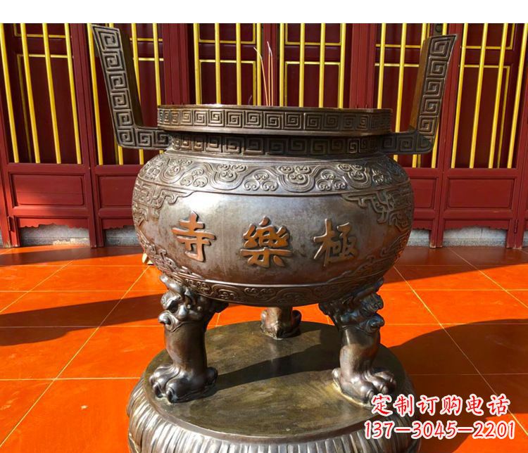 龙岩铜雕寺庙景观香炉
