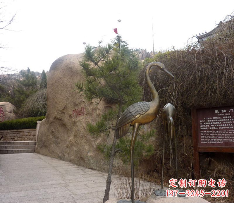 龙岩铜雕仙鹤