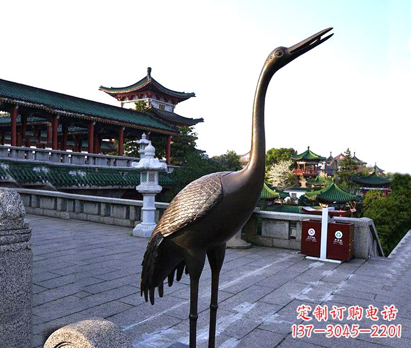 龙岩铜雕仙鹤雕塑