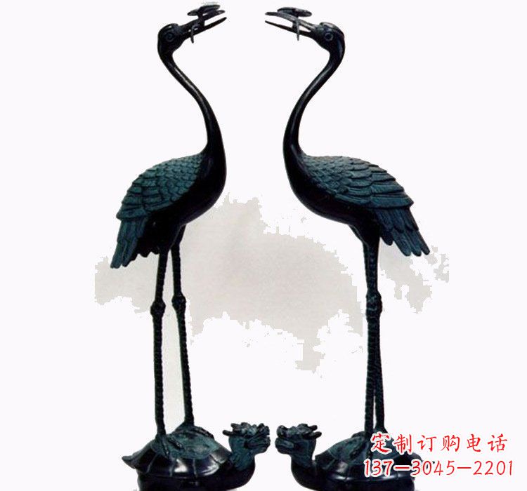 龙岩铜雕仙鹤和龙龟