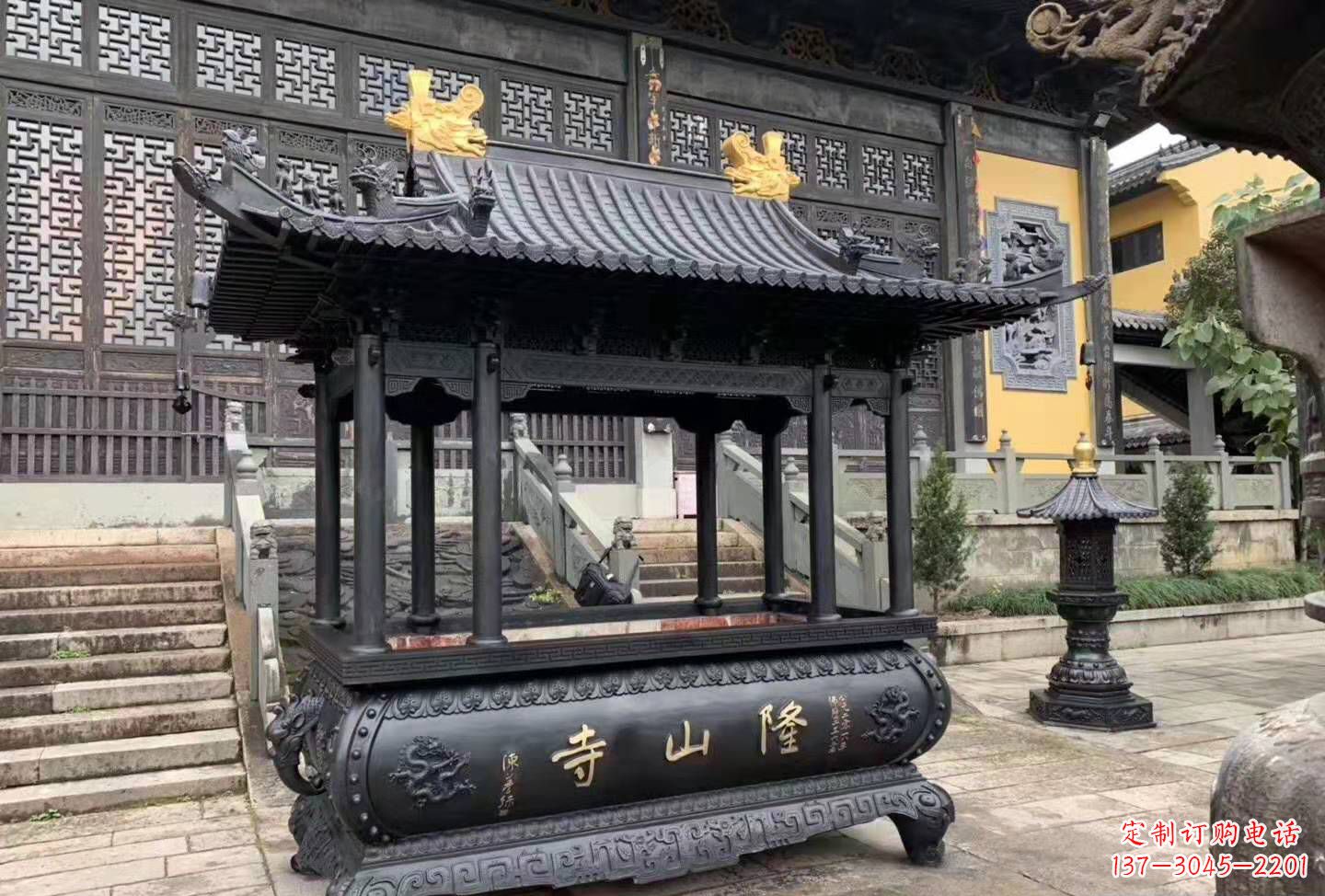 龙岩铜雕香炉寺庙景观户外摆件