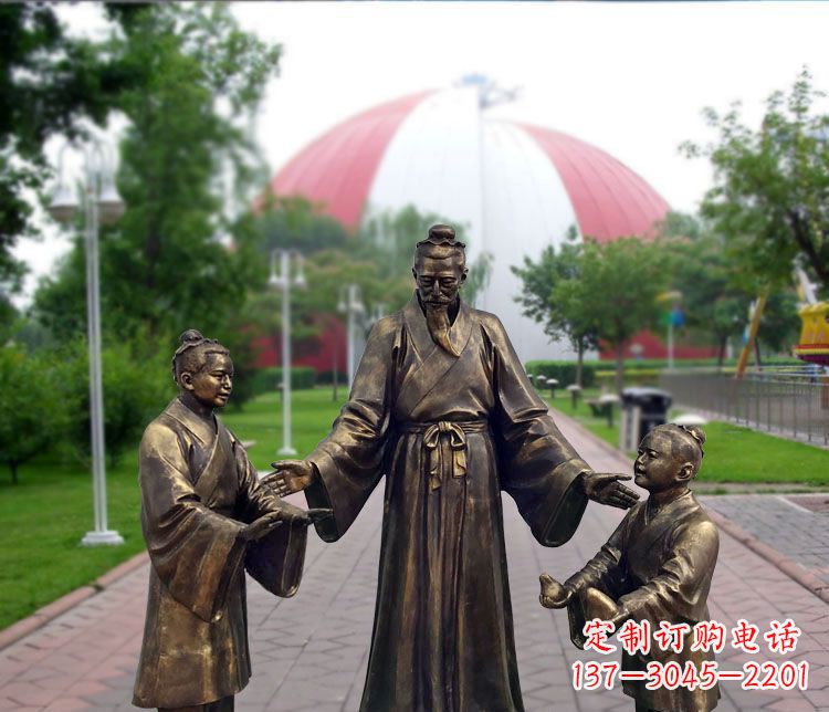 龙岩铜雕园林孔融让梨