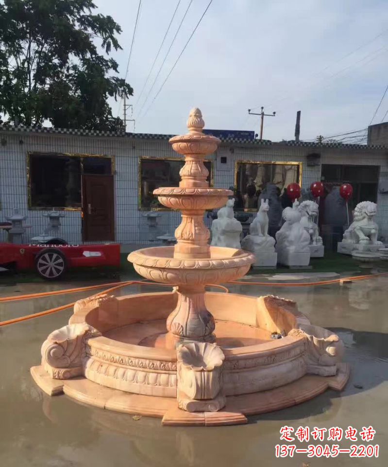 龙岩晚霞红欧式流水喷泉