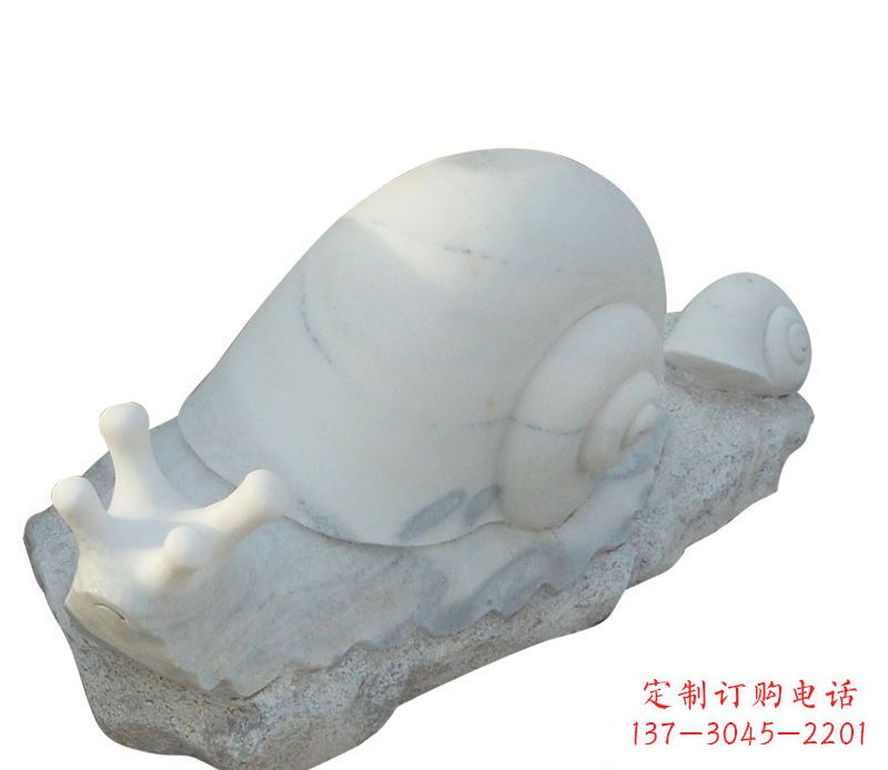 龙岩蜗牛石雕公园动物摆件