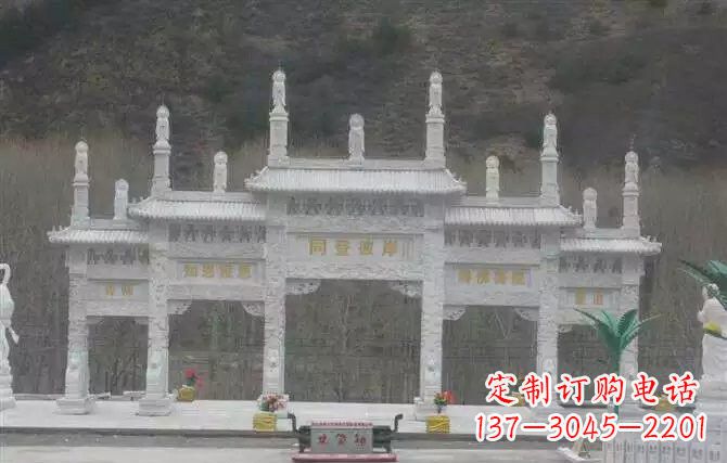 龙岩五门牌坊石雕 (2)