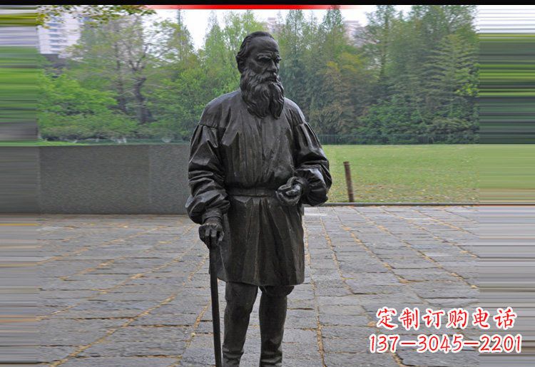龙岩西方名人托尔斯泰铜雕