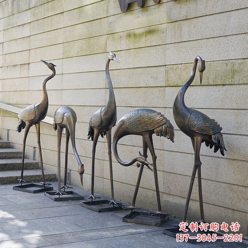 龙岩仙鹤不锈钢雕塑