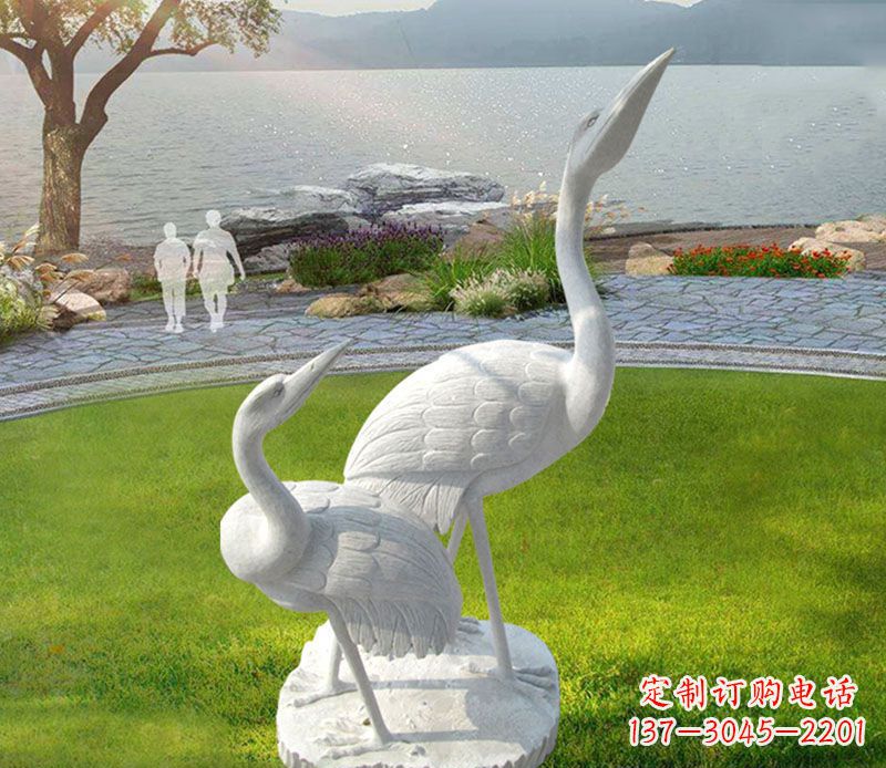 龙岩仙鹤石雕公园动物雕塑