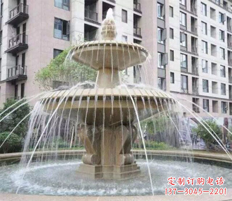 龙岩小区大型喷泉景观石雕
