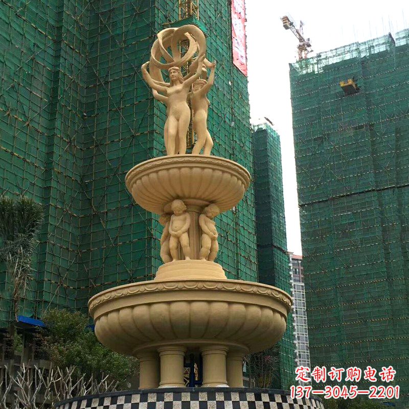 龙岩小区大型欧式人物景观喷泉