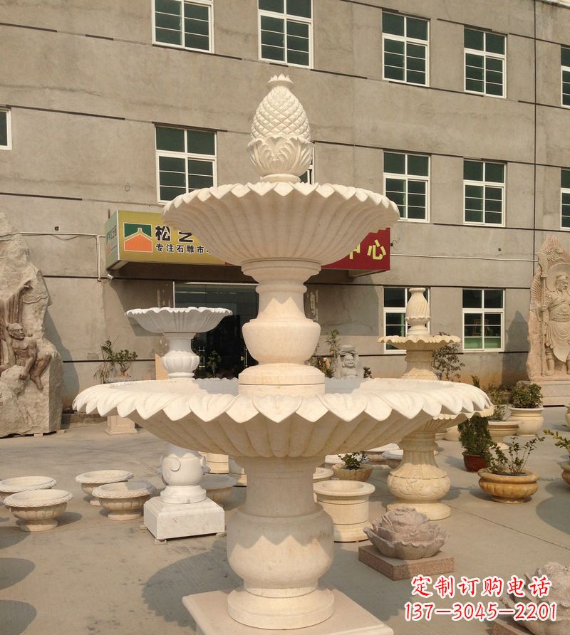 龙岩小区景观菠萝式喷泉石雕