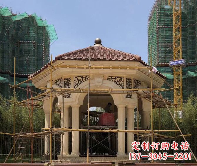龙岩小区景观欧式凉亭石雕