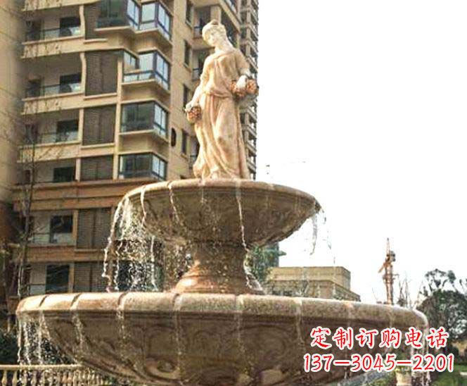 龙岩小区景观西方女人喷泉石雕