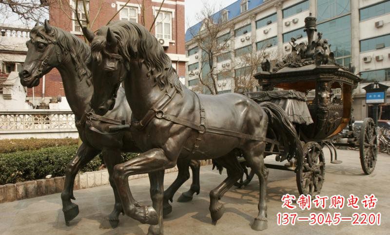 龙岩小区欧式马车铜雕