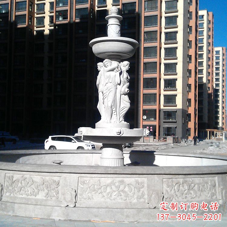 龙岩小区欧式人物喷泉
