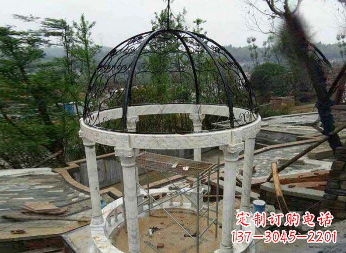 龙岩小区欧式圆顶凉亭石雕