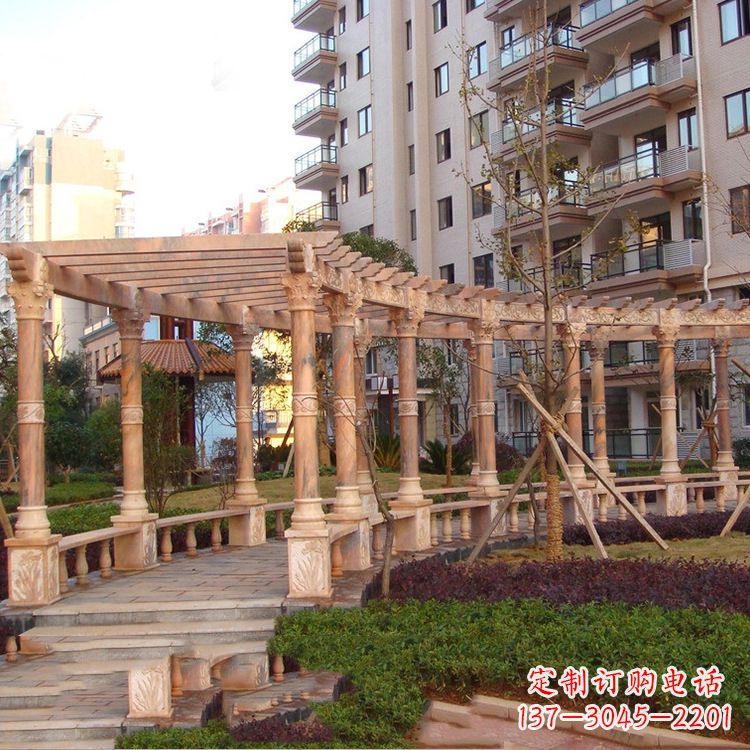 龙岩小区石雕花架长廊