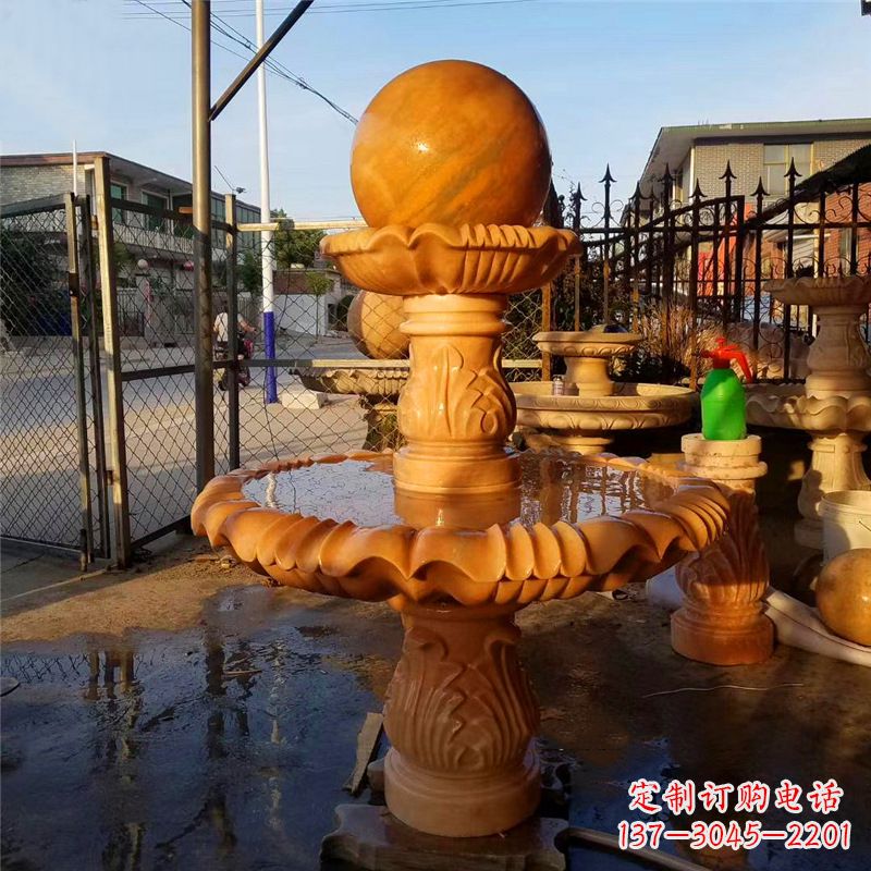 龙岩小区石雕喷泉塔