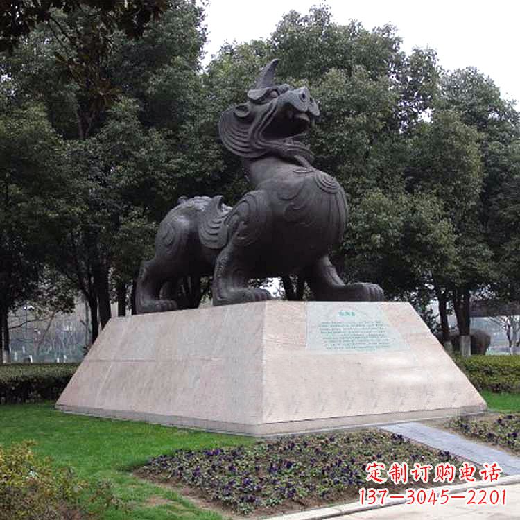 龙岩獬豸神兽雕塑-公园上古神兽景观雕塑