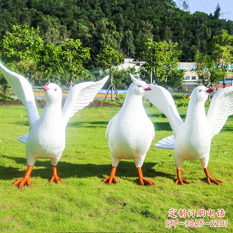 龙岩信阳师院和平鸽雕塑