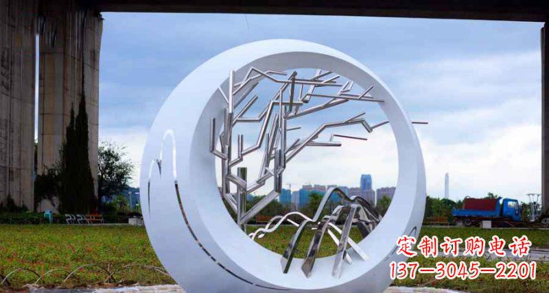龙岩园林不锈钢抽象树枝雕塑