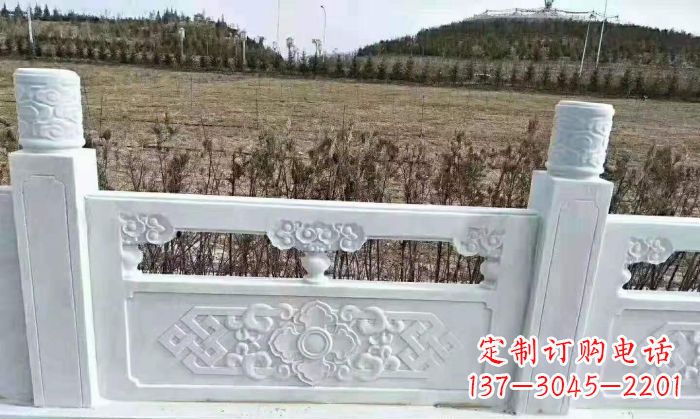 龙岩园林汉白玉石浮雕栏板 (4)