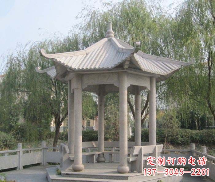 龙岩园林景观大理石凉亭石雕