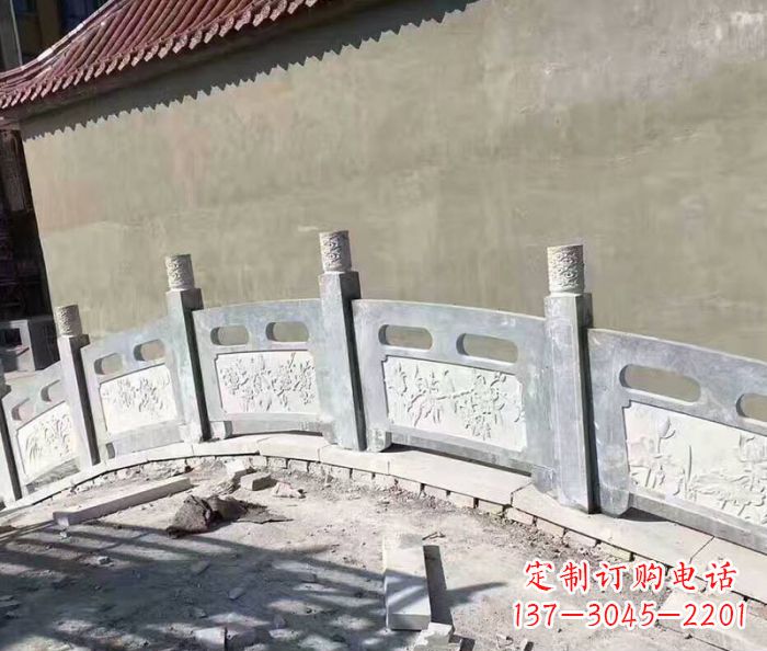 龙岩园林景观大理石桥栏板石雕 (5)